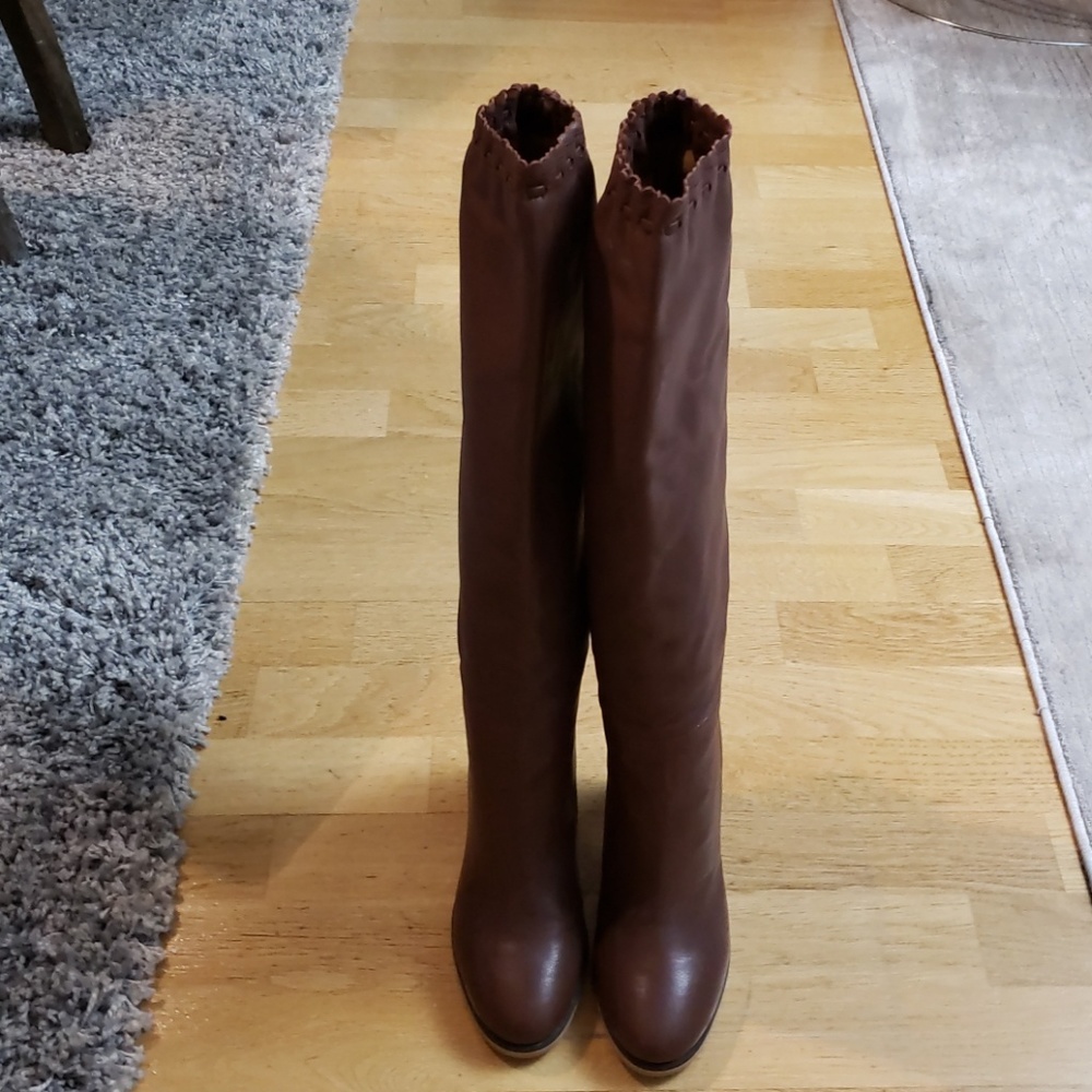 BROWN SEE BY CHOLE KNEE HIGH BOOTS